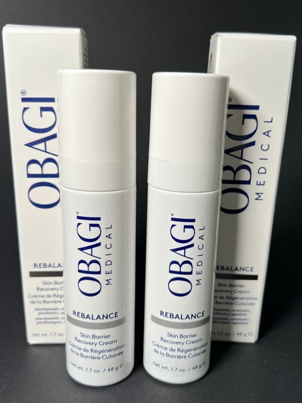 LOT of 2 Obagi REBALANCE Skin Barrier Recovery Cream 1.7 oz Full Regular Size